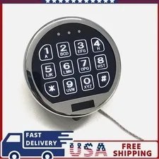 Gun Safe Replacement Lock With Swing Bolt, Chrome Black Electronic Safe Lock