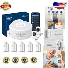Wireless Door Alarm System 8pc Kit Smart Home Alexa Voice Control App Alert