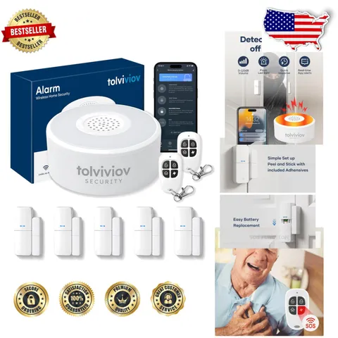 Wireless Door Alarm System 8pc Kit Smart Home Alexa Voice Control App Alert
