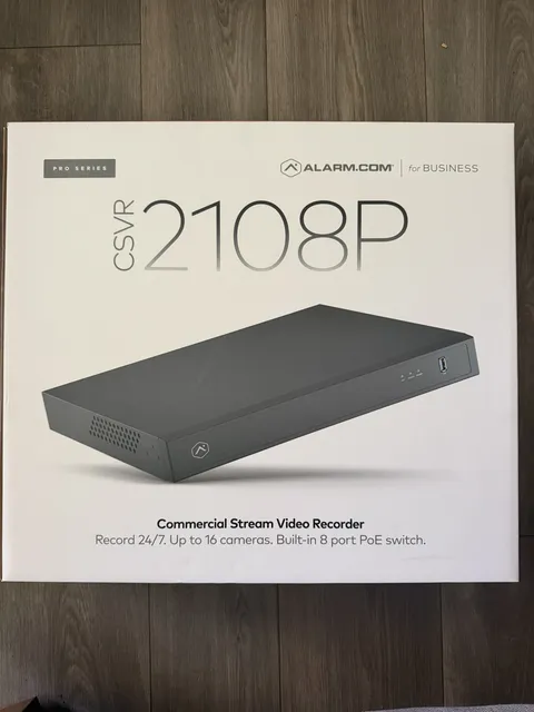 Alarm Com ProSeries Commercial Stream Video Recorder 8-PoE Ports (ADC-CSVR2108P)
