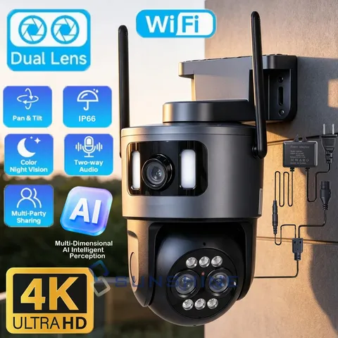 4K 4MP Security Camera Wireless Home Camera Pan & Tilt WiFi 2.4/5GHz Auto Track