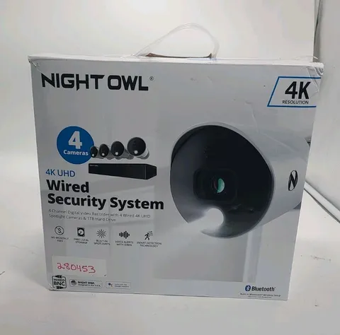 Night Owl 4K UHD Wired 4CH DVR Security System 4 Cameras 1TB