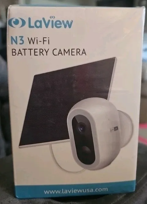 Laview N3 2K Solar Security Camera Solar Panel Battery WiFi Outdoor Waterproof 