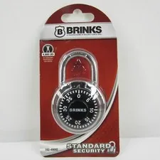 Brinks Padlock Standard Security 3 Dial Combination Lock  #162-49002