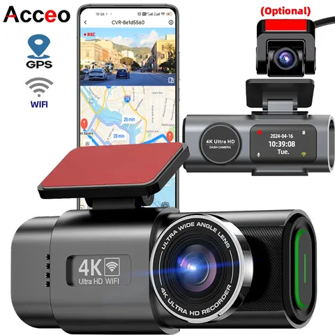 4K Dash Cam B53P WiFi GPS IMX415 24H Parking Rear 1080P Optional