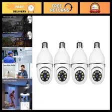 Wireless Light Bulb Security Camera 2K - 5G/2.4GHz, Motion Detection, Night Visi