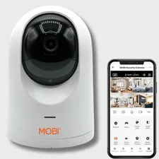 cam PRO Home Monitoring Camera Single: Full HD, Pan & Tilt, Color Night Vision,