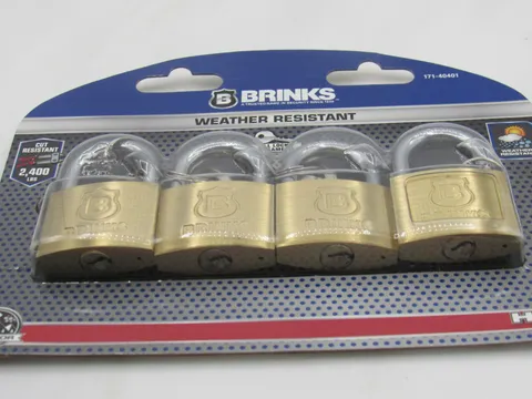 HIGH QUALITY HEAVY 4 PIECE BRINKS WEATHER RESISTANT HIGH SECURITY LOCKS