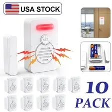 Wireless Voice Door Alarms When Opened 90dB Adjustable Volume Window Alert 10PCS