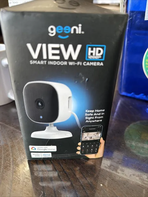 Geeni View HD 1080P Smart Indoor Wi-Fi Security Camera Adjustable Compact Size