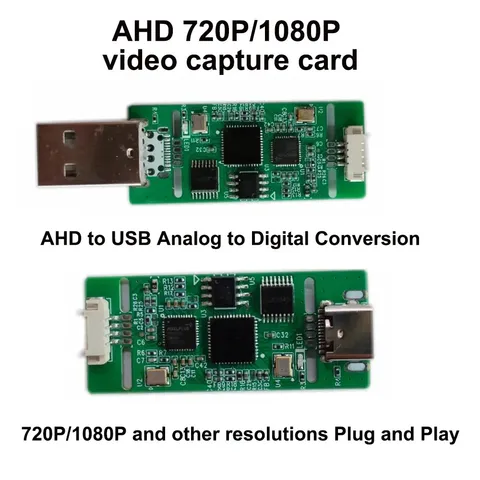 AHD To USB/Type-C 1080P Video Capture Card Driver-Free UVC Analog To Digital