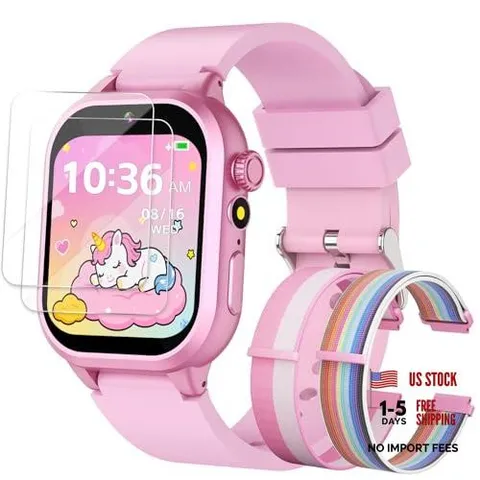 Smart Watch for Girls - Kids Watch with 39 Games, Built-in Camera, Video Pink