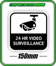 CCTV SECURITY STICKER WINDOW WARNING ALARM HOME BUSINESS VIDEO SURVEILLANCE B&W2