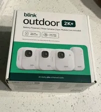 Blink Outdoor 2K+ Wireless Security Camera - 3 Camera System NEW SEALED