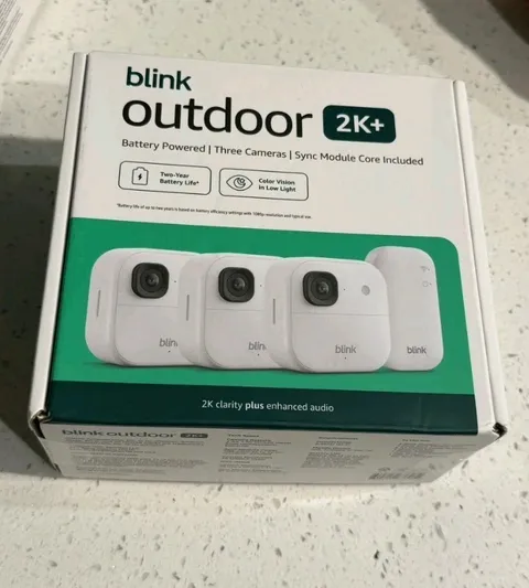 Blink Outdoor 2K+ Wireless Security Camera - 3 Camera System NEW SEALED