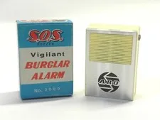 VINTAGE S.O.S. BUZZER VIGILANT BURGLAR ALARM W/BOX PRE-OWNED MADE IN HONG KONG 