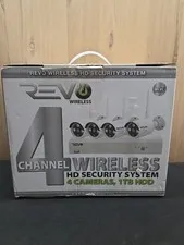 REVO 4 Channel Wireless Security System 4 Cameras, 1TB HDD