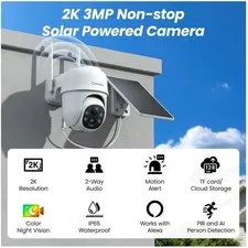AI Human Detection Security Cameras with Color Night Vision
