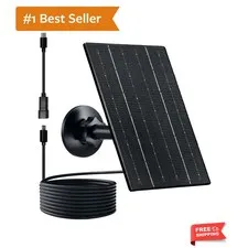 Efficient 4W Solar Panel for Security Cameras - Waterproof & Adjustable Mount