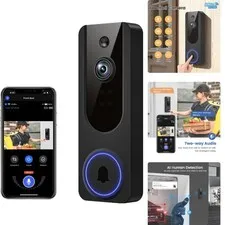 AI-Powered 1080p WiFi Doorbell Camera with Real-Time Alerts & Night Vision