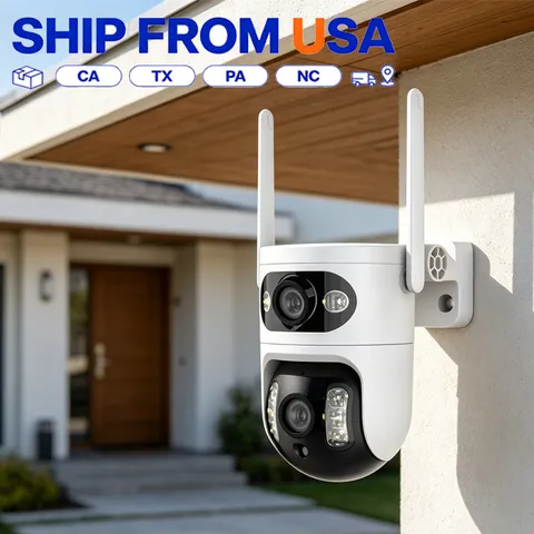 2K 3MP Full Color Dual Lens Two-Way Audio WiFi Security Camera Outdoor Indoor