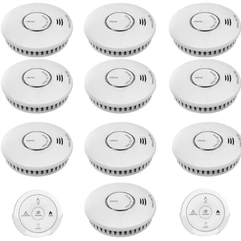 10x Emerald Interconnected Smoke Alarms + 2 Free Remote - 10 yr Battery