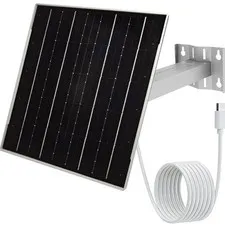 6W 5V USB C Solar Panel for Outdoor 4G Security Camera,White | Eco-friendly M...