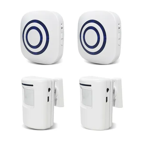 Motion Sensor Door Chime for Store - Wireless Driveway Alarm with 2 Receivers...