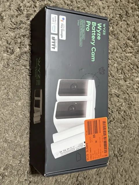 Wyze Battery Cam Pro 2 Pack WYZECOP-RB2PK Wireless 2k HD Color Night Spotlight