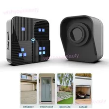 Wireless Solar Driveway Alarm Sensor Security System Receiver+Sensor Plug&Play