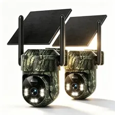 2 Pack Wildlife Hunting Camera 2K Solar Trail Camera 4G LTE Cellular Camera