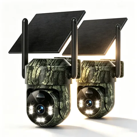2 Pack Wildlife Hunting Camera 2K Solar Trail Camera 4G LTE Cellular Camera