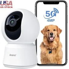 4MP Dual Band WiFi Pet Camera W/ AI Motion Detection Night Vision Two Way Talk