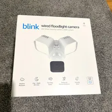 Blink Wired Floodlight Camera White HD Night Vision 2-Way Audio Siren Wi-Fi