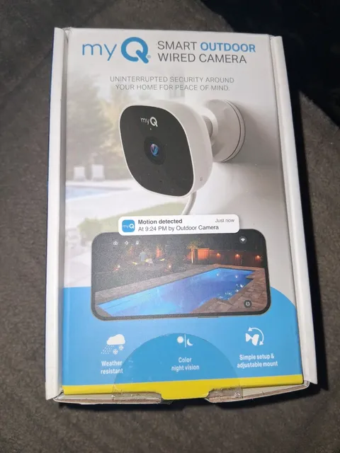 My Q Smart Wired Outdoor Camera White, Weatherproof