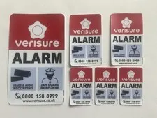 VERISURE, The Original deterrent. 6 X Sign Stickers for Windows or Door.