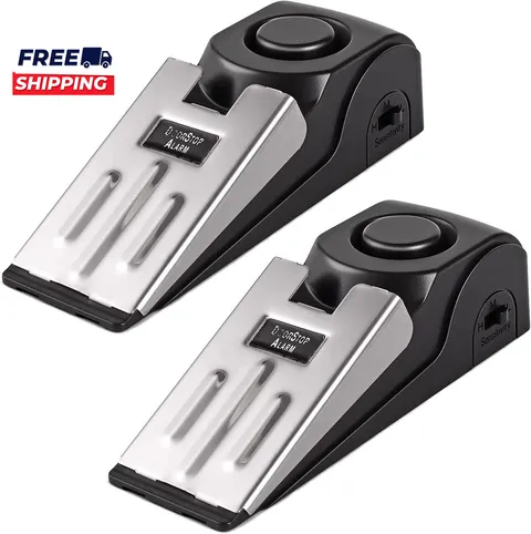 Door Stop Alarm Door Stopper Security for Home Travel Apartment with 120DB Siren