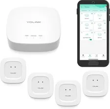 Water Leak Starter Kit: Hub + 4 Leak Sensor 1 Silent, LoRa Long-Range, App/SM...