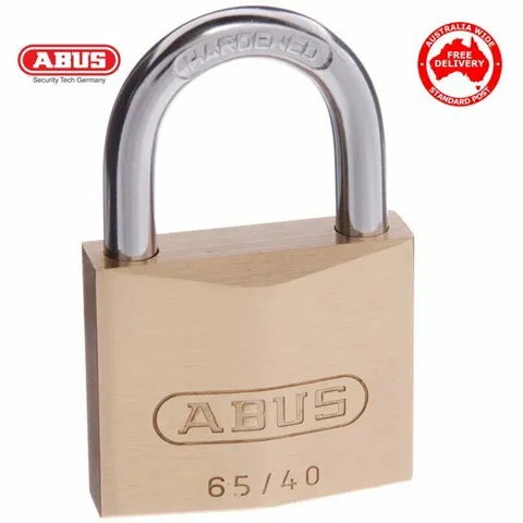  ABUS Lock Padlock 65/40 40mm -KEYED ALIKE Brass Bodied Padlocks-FREE POST
