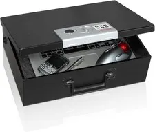 Honeywell Hideable Fire Resistant Money Safe Box Digital Lock 0.48 Cu Ft Black
