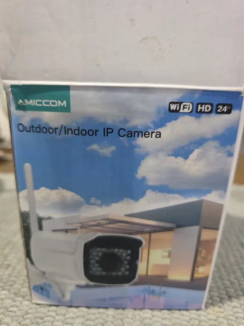 Amiccom Outdoor / Indoor IP WiFi Camera 1080p. Open Box.