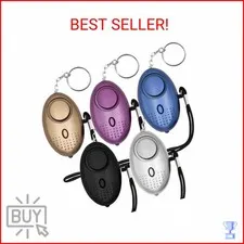 KOSIN Safe Sound Personal Alarm, 5 Pack 140DB Personal Security Alarm Keychain w