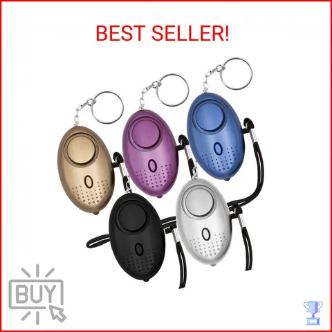 KOSIN Safe Sound Personal Alarm, 5 Pack 140DB Personal Security Alarm Keychain w