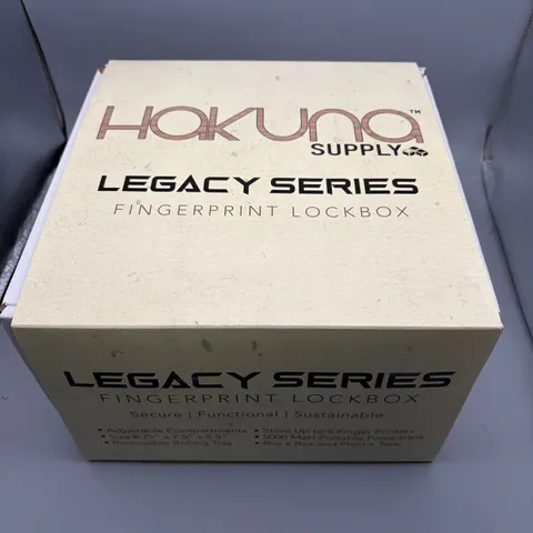Hakuna Legacy Series Fingerprint Lockbox- Bamboo w/ Free Shipping