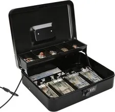 Organizador De Dinero Efectivo Cash Para Negocio Caja Con Cerradura De Seguridad