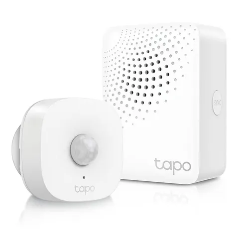 TP-Link Motion Sensor T100 + Hub H100 Kit, White, Long Battery Life