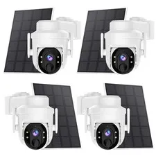 Smart Home Security Solar Battery Powered Camera System Wireless Pan/Tilt WiFi