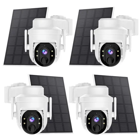 Smart Home Security Solar Battery Powered Camera System Wireless Pan/Tilt WiFi