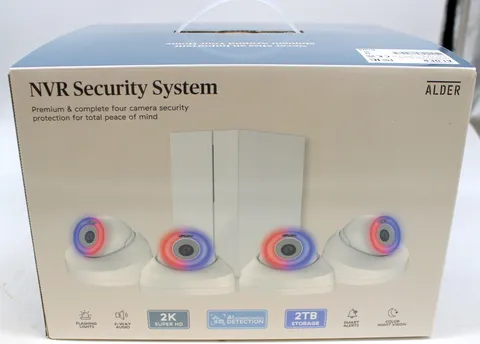 Alder NVR 4 Camera Security System 2K Super HD AI Human Detection Night Vision