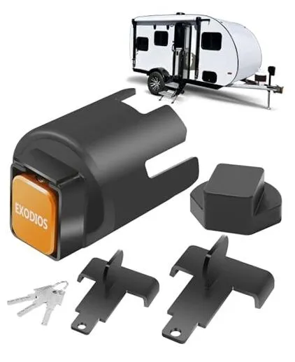 Heavy Duty Trailer Hitch Locks Fits 2" and 2-5/16" Coupler, Trailer Lock Anti 